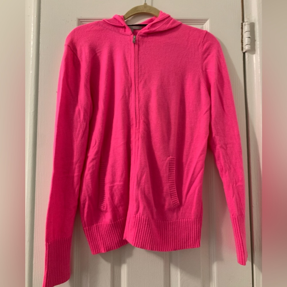 GAP HOT PINK SWEATER ZIP UP HOODIE SIZE LARGE
